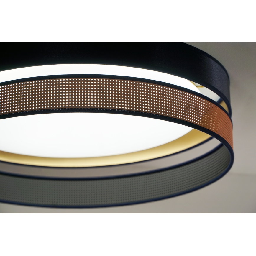 Duolla - LED-Deckenleuchte ROLLER DUO SHINY LED/24W/230V d 45 cm blau/kupfern