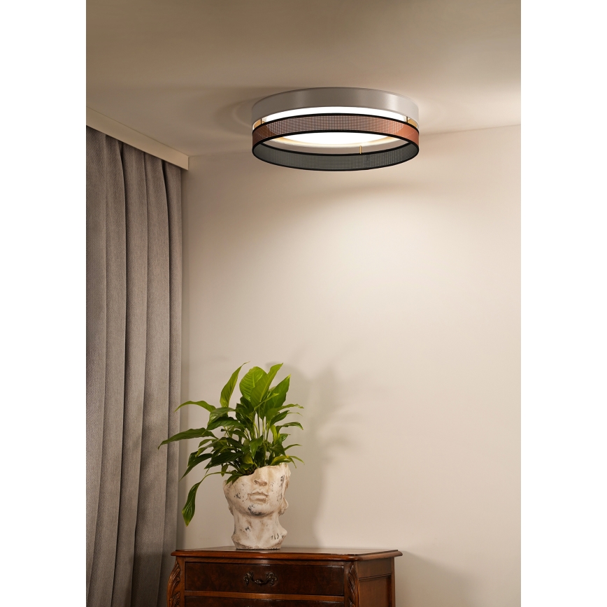 Duolla - LED-Deckenleuchte ROLLER DUO SHINY LED/24W/230V d 45 cm weiß/kupfern