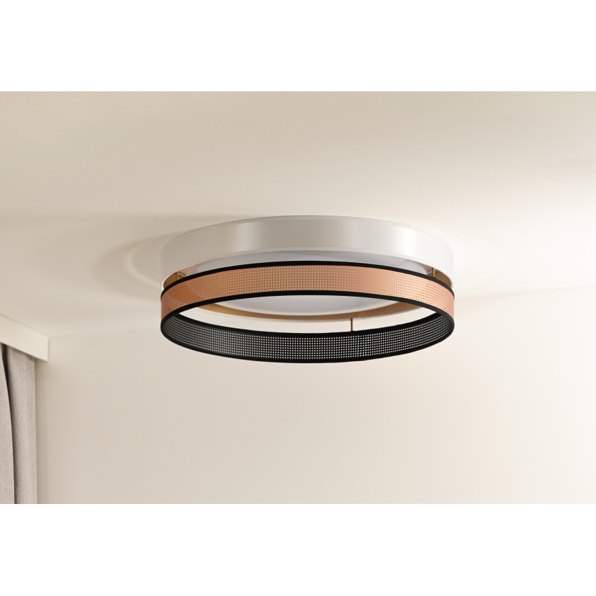 Duolla - LED-Deckenleuchte ROLLER DUO SHINY LED/24W/230V d 45 cm weiß/kupfern