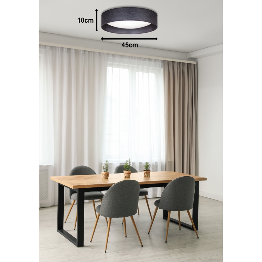 Duolla - LED-Deckenleuchte ROLLER LED/24W/230V d 45 cm anthrazit