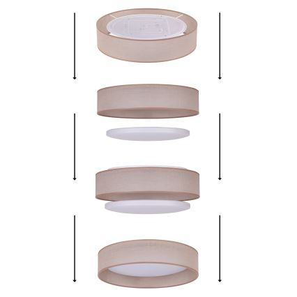 Duolla - LED-Deckenleuchte ROLLER LED/24W/230V d 45 cm beige