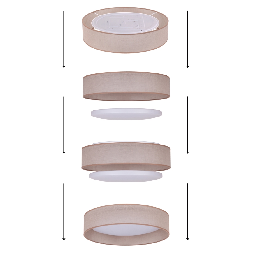 Duolla - LED-Deckenleuchte ROLLER LED/24W/230V d 45 cm beige