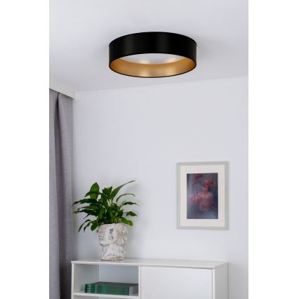 Duolla - LED-Deckenleuchte ROLLER LED/24W/230V d 45 cm schwarz/golden