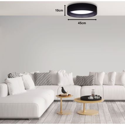 Duolla - LED-Deckenleuchte ROLLER LED/24W/230V d 45 cm schwarz