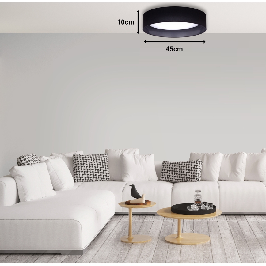 Duolla - LED-Deckenleuchte ROLLER LED/24W/230V d 45 cm schwarz