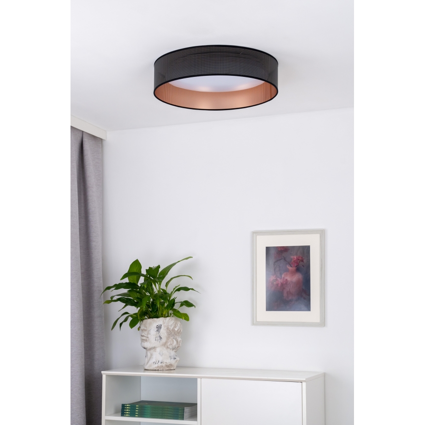 Duolla - LED-Deckenleuchte ROLLER LED/24W/230V d 45 cm schwarz/kupfern
