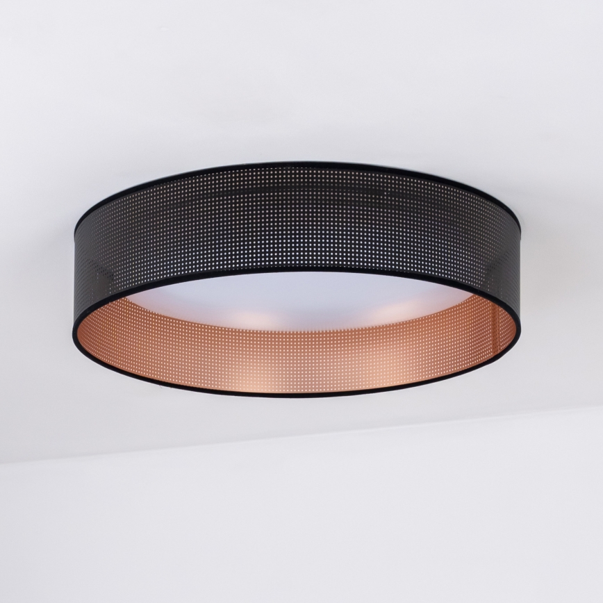 Duolla - LED-Deckenleuchte ROLLER LED/24W/230V d 45 cm schwarz/kupfern