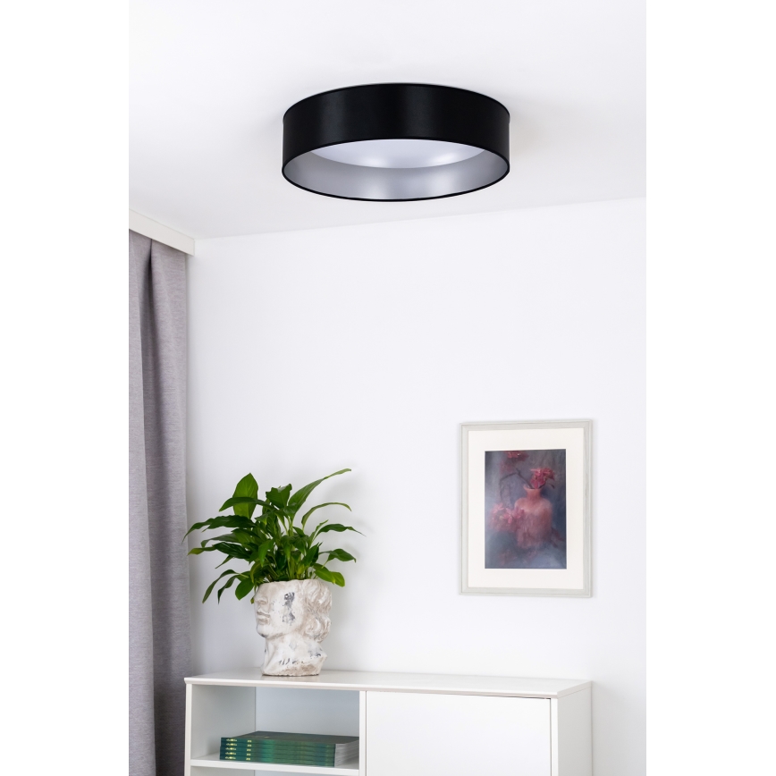 Duolla - LED-Deckenleuchte ROLLER LED/24W/230V d 45 cm schwarz/silbern