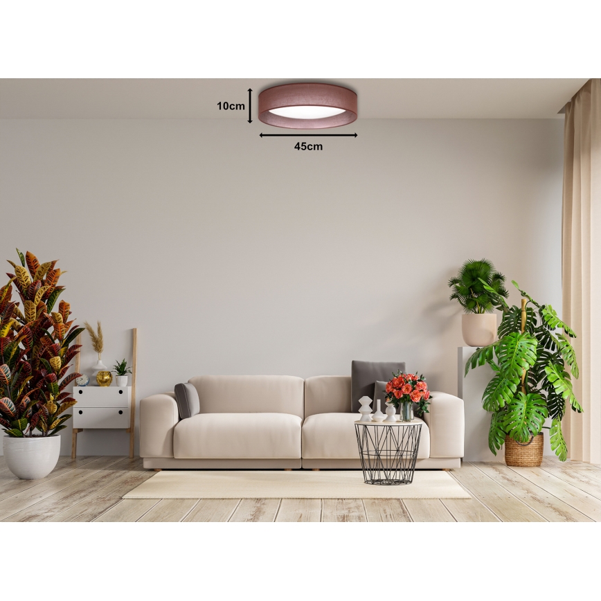 Duolla - LED-Deckenleuchte ROLLER LED/24W/230V dunkel d 45 cm braun