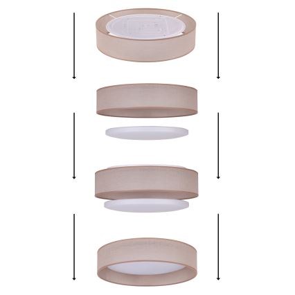 Duolla - LED-Deckenleuchte ROLLER LED/24W/230V Leuchte d 45 cm grau
