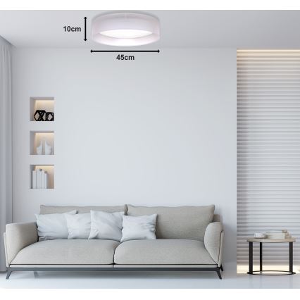 Duolla - LED-Deckenleuchte ROLLER LED/24W/230V Leuchte d 45 cm grau