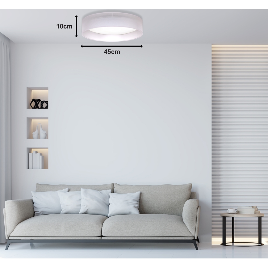 Duolla - LED-Deckenleuchte ROLLER LED/24W/230V Leuchte d 45 cm grau
