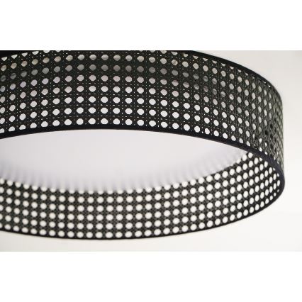 Duolla - LED-Deckenleuchte ROLLER RATTAN LED/24W/230V d 45 cm schwarz