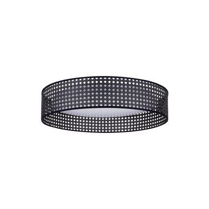 Duolla - LED-Deckenleuchte ROLLER RATTAN LED/24W/230V d 45 cm schwarz