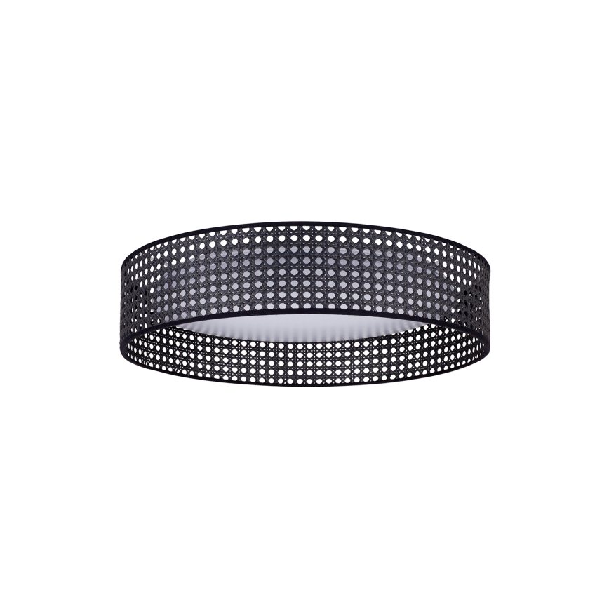 Duolla - LED-Deckenleuchte ROLLER RATTAN LED/24W/230V d 45 cm schwarz