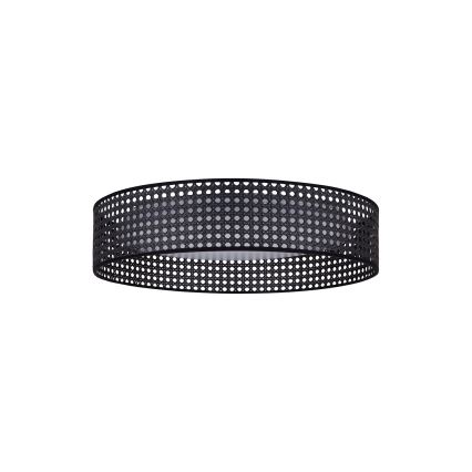 Duolla - LED-Deckenleuchte ROLLER RATTAN LED/24W/230V d 45 cm schwarz