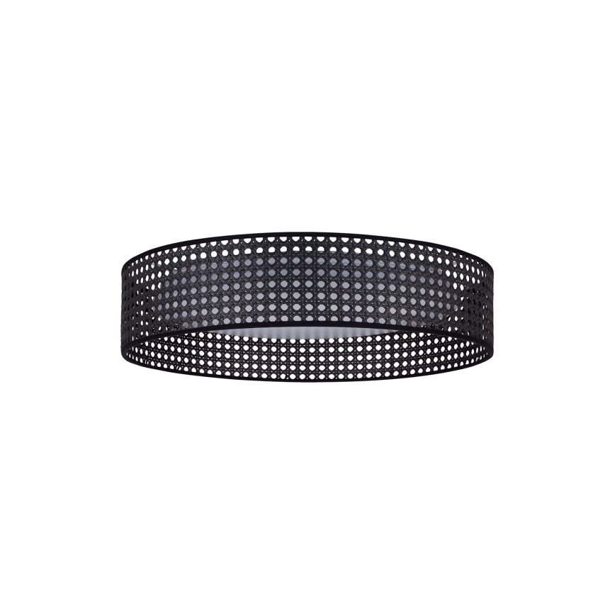 Duolla - LED-Deckenleuchte ROLLER RATTAN LED/24W/230V d 45 cm schwarz