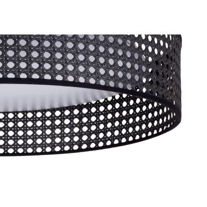 Duolla - LED-Deckenleuchte ROLLER RATTAN LED/24W/230V d 45 cm schwarz