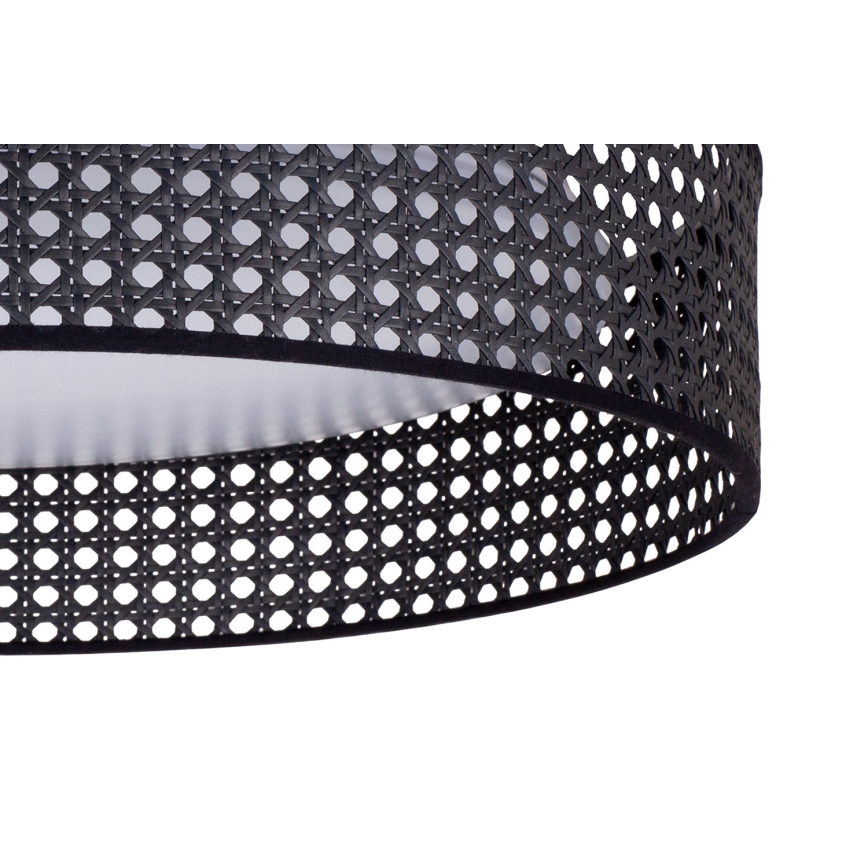 Duolla - LED-Deckenleuchte ROLLER RATTAN LED/24W/230V d 45 cm schwarz