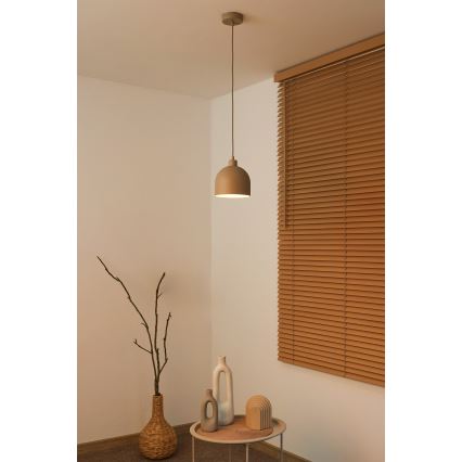 Duolla - Pendelleuchte an Kabel IRONLINE 1xE27/15W/230V Ø 17 cm, Beige