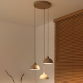 Duolla - Pendelleuchte an Kabel IRONLINE 3xE27/15W/230V béžová