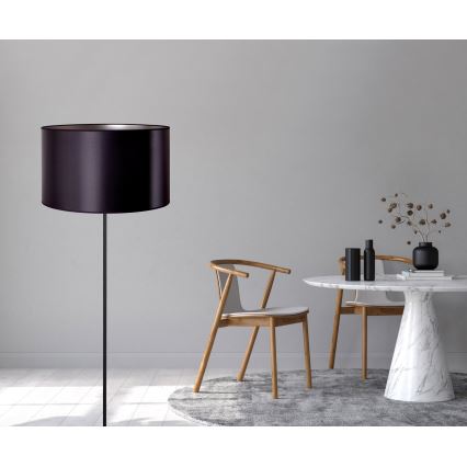 Duolla - Stehleuchte CANNES 1xE27/15W/230V d 45 cm schwarz/silbern