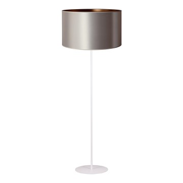 Duolla - Stehleuchte CANNES 1xE27/15W/230V d 45 cm silbern/kupfern/weiß