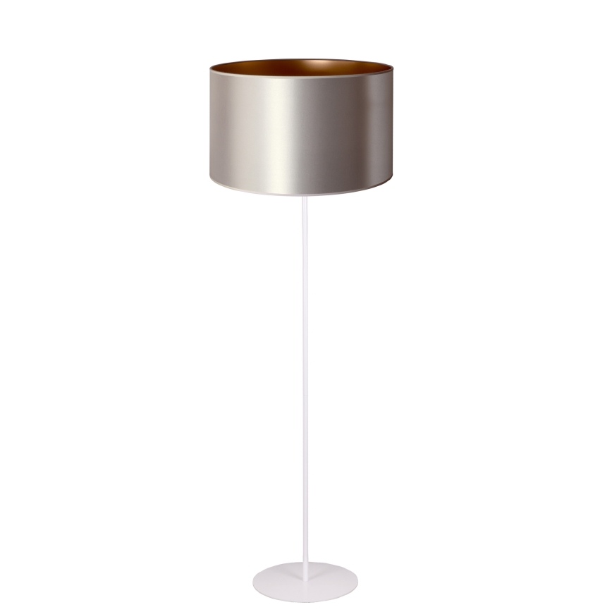 Duolla - Stehleuchte CANNES 1xE27/15W/230V d 45 cm silbern/kupfern/weiß