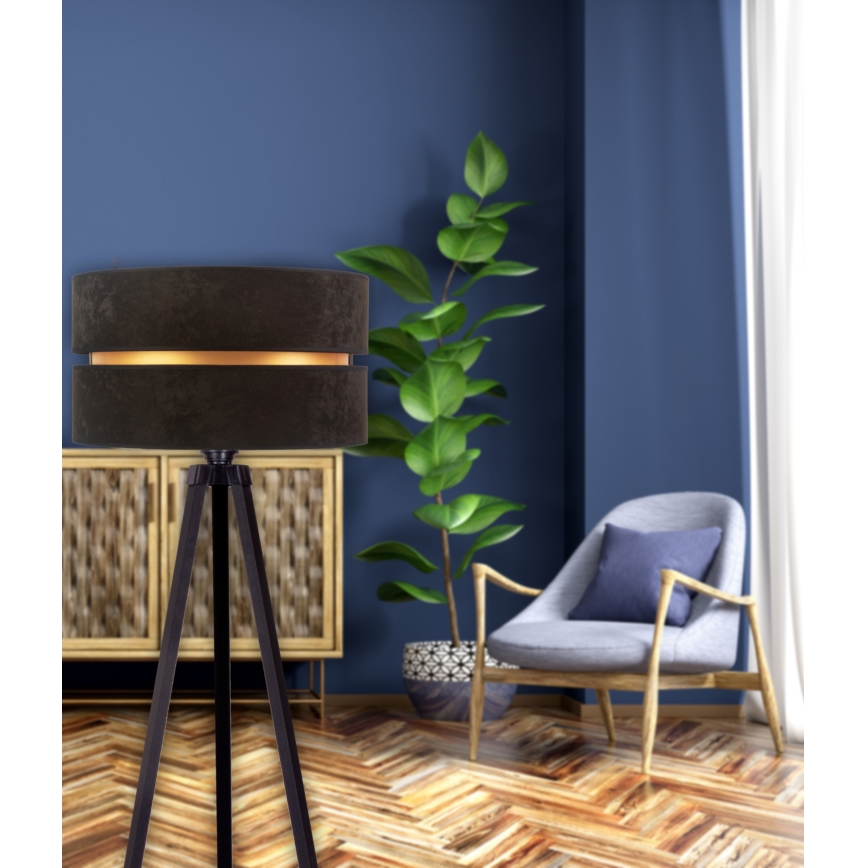 Duolla - Stehleuchte DUO 1xE27/60W/230V d 44 cm schwarz/Wenge