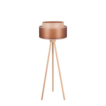 Duolla - Stehleuchte WOOD BOHO 1xE27/15W/230V d 45 cm kupfern/braun/beige