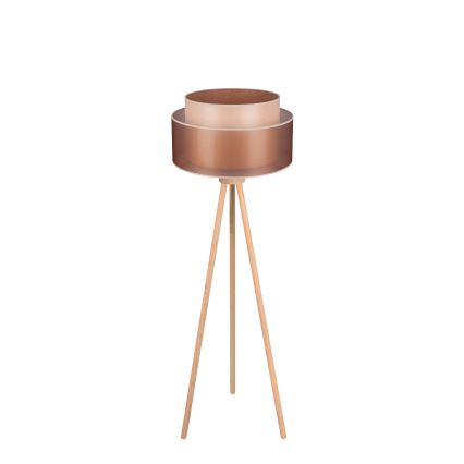Duolla - Stehleuchte WOOD BOHO 1xE27/15W/230V d 45 cm kupfern/braun/beige