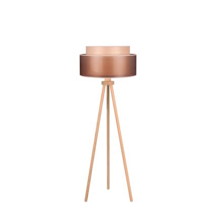 Duolla - Stehleuchte WOOD BOHO 1xE27/15W/230V d 45 cm kupfern/braun/beige