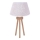 Duolla - Tischleuchte BOUCLE 1xE27/15W/230V d 28 cm weiß/Holz