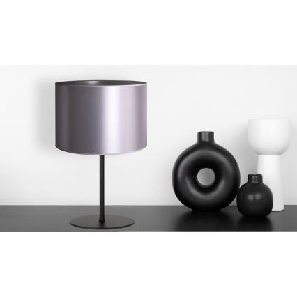 Duolla - Tischleuchte CANNES 1xE14/15W/230V d 20 cm silbern/schwarz