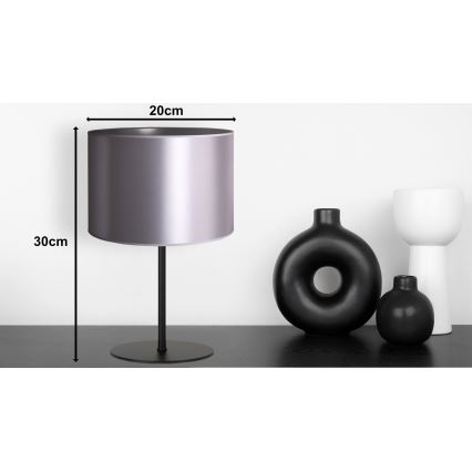 Duolla - Tischleuchte CANNES 1xE14/15W/230V d 20 cm silbern/schwarz