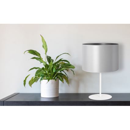 Duolla - Tischleuchte CANNES 1xE14/15W/230V d 20 cm silbern/weiß
