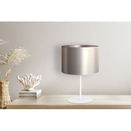 Duolla - Tischleuchte CANNES 1xE14/15W/230V d 20 cm silbern/weiß