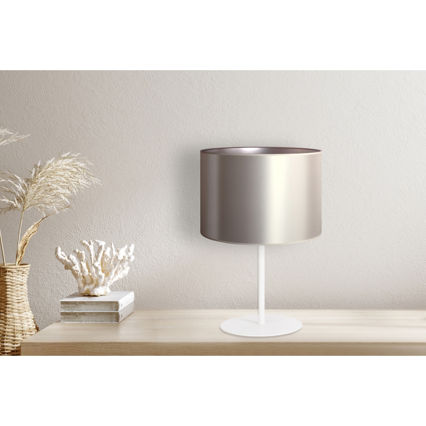 Duolla - Tischleuchte CANNES 1xE14/15W/230V d 20 cm silbern/weiß