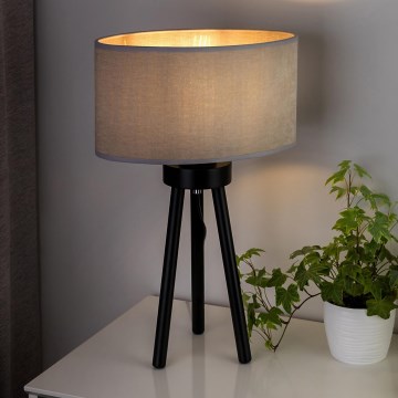 Duolla - Tischleuchte OVAL 1xE27/15W/230V d 30 cm grau