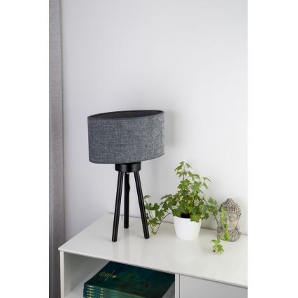 Duolla - Tischleuchte OVAL 1xE27/15W/230V d 30 cm grau