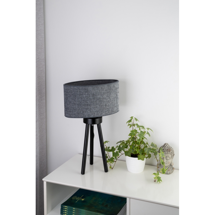 Duolla - Tischleuchte OVAL 1xE27/15W/230V d 30 cm grau