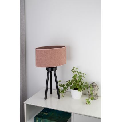 Duolla - Tischleuchte OVAL 1xE27/15W/230V d 30 cm rosa