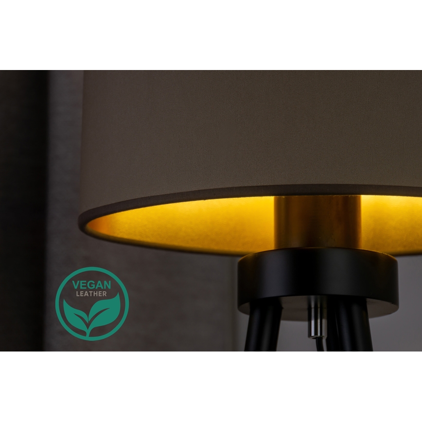 Duolla - Tischleuchte OVAL VEGAN 1xE27/15W/230V d 30 cm beige