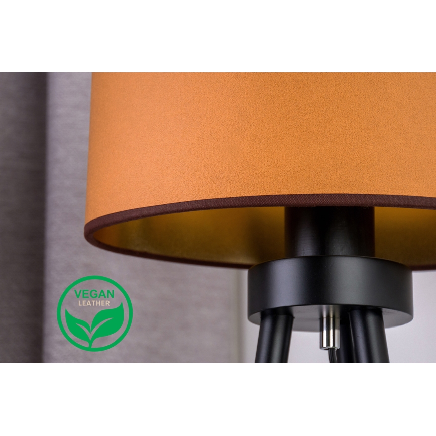 Duolla - Tischleuchte OVAL VEGAN 1xE27/15W/230V d 30 cm braun