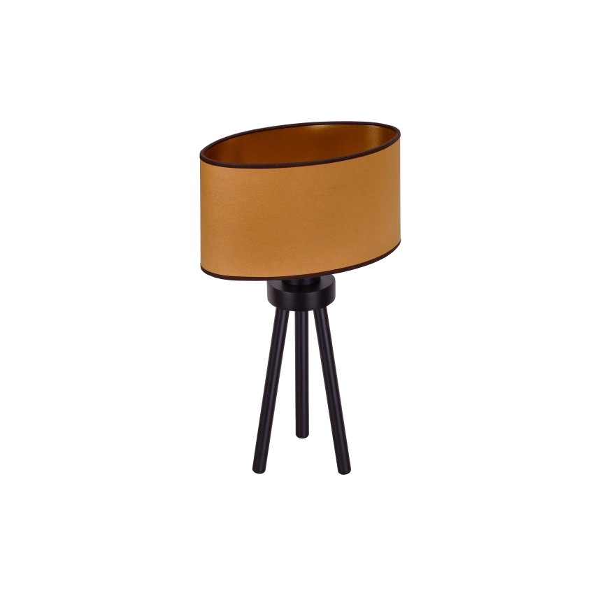 Duolla - Tischleuchte OVAL VEGAN 1xE27/15W/230V d 30 cm braun