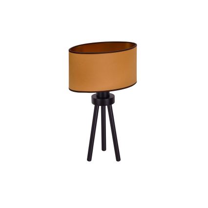 Duolla - Tischleuchte OVAL VEGAN 1xE27/15W/230V d 30 cm braun