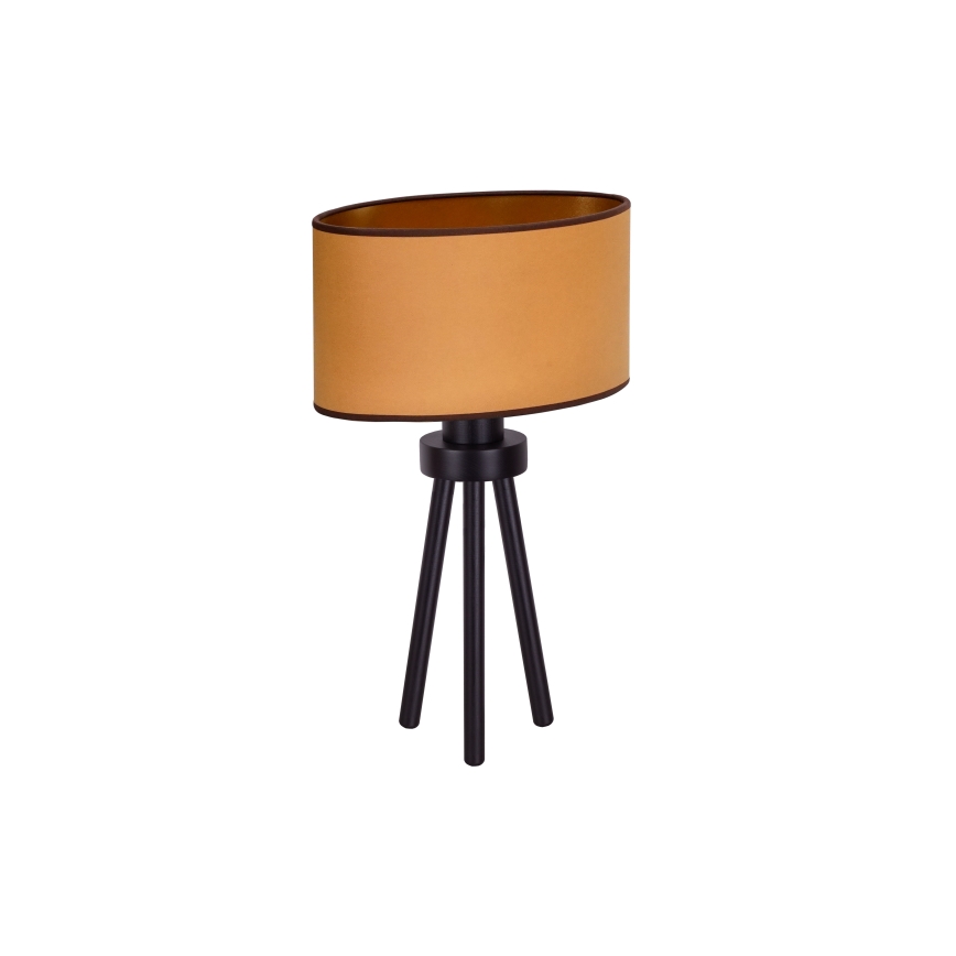 Duolla - Tischleuchte OVAL VEGAN 1xE27/15W/230V d 30 cm braun