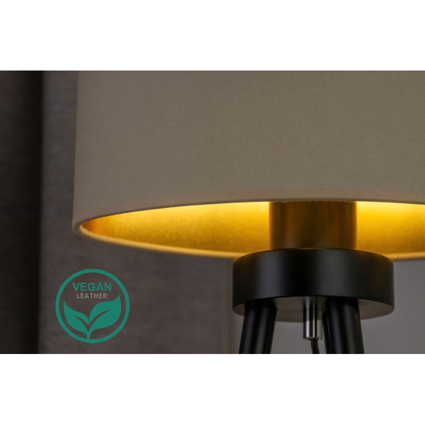 Duolla - Tischleuchte OVAL VEGAN 1xE27/15W/230V d 30 cm cremefarben