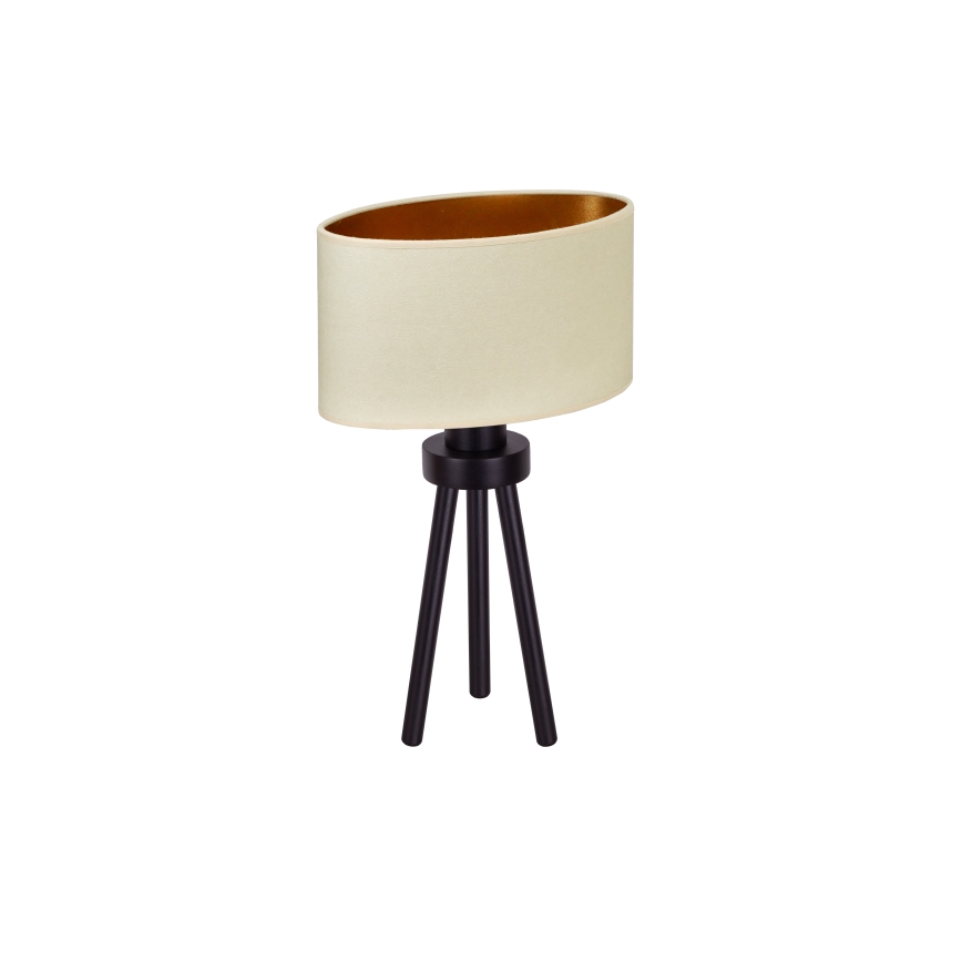 Duolla - Tischleuchte OVAL VEGAN 1xE27/15W/230V d 30 cm cremefarben