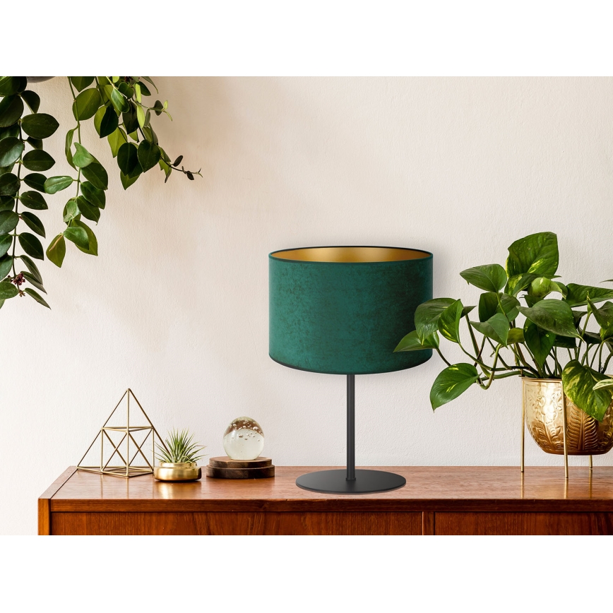 Duolla - Tischleuchte ROLLER 1xE14/15W/230V d 20 cm dunkelgrün/golden